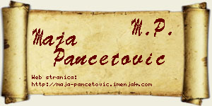 Maja Pančetović vizit kartica